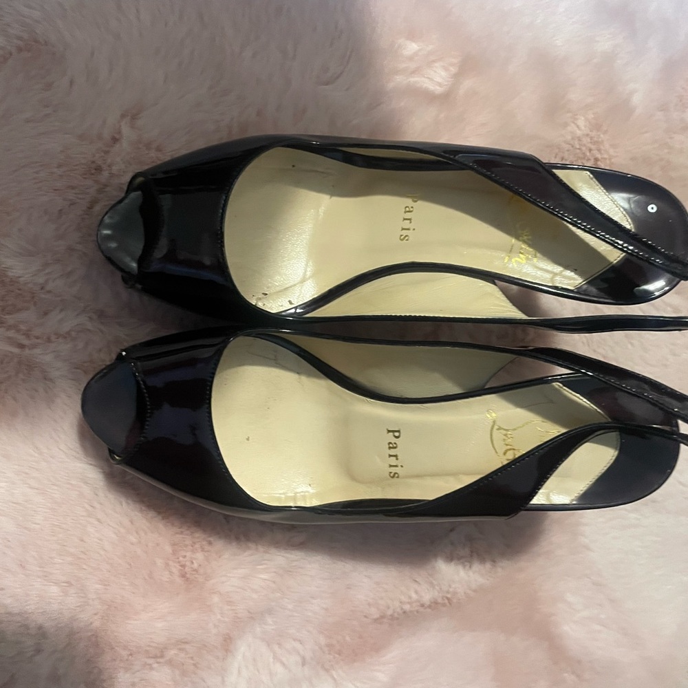 Christian Louboutin heels gently used . Size 7. Dust bag and box included